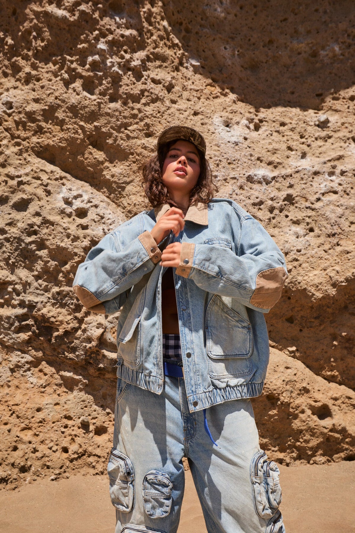 VANSZA Denim Hunting Jacket