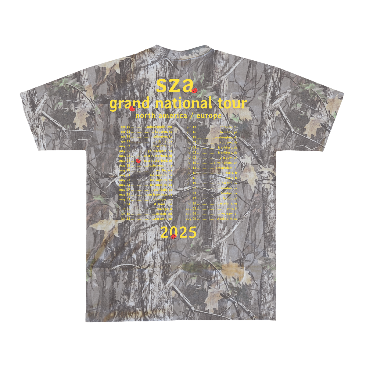 I Heart SZA Camo Tee Light Wash