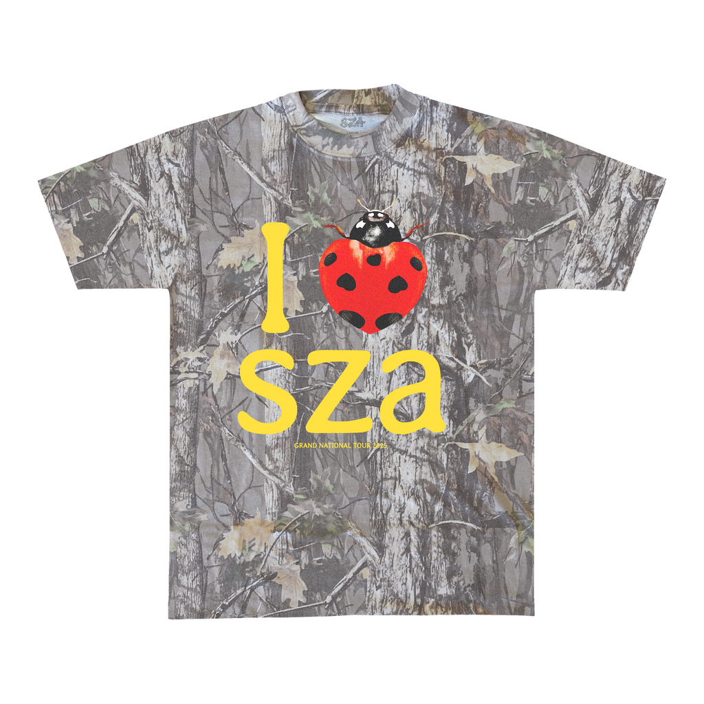 I Heart SZA Camo Tee Light Wash