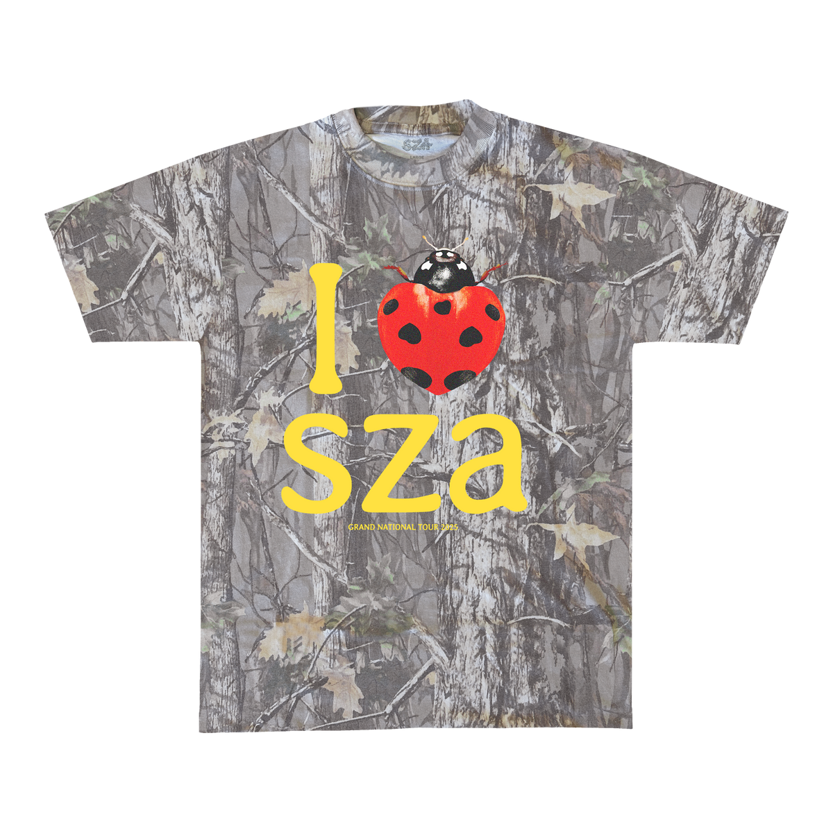 I Heart SZA Camo Tee Light Wash